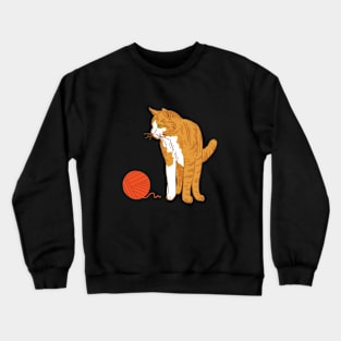 Cute Tabby Cat Crewneck Sweatshirt